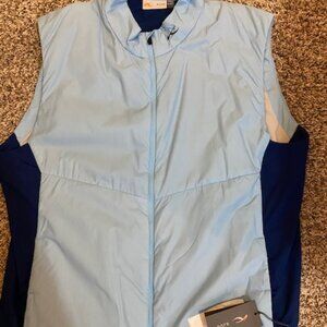 KJUS Blue Radiation Vest Full Zip Lightweight Golf Blue MG40-L05 Men's - 56/XXL